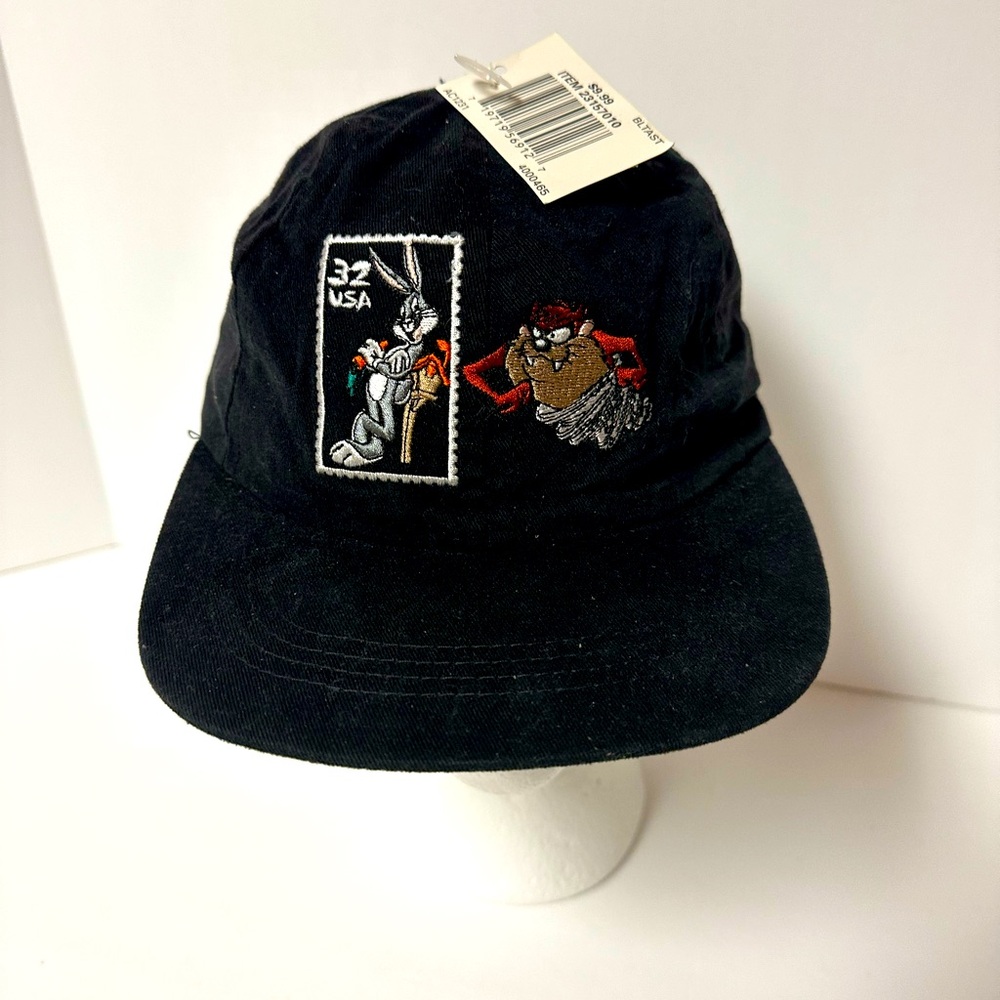 Vintage Bugs Bunny Stamp Taz Tazmanian Devil Looney Tunes 1997 Snapback Hat Cap